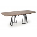 Стол обеденный HALMAR EVERTON ореховый/черный 180-200/100